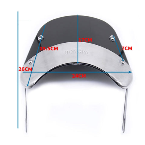 HONGPA DY-002 5-7 Inch Retro Motorcycle Modified PC Windshield