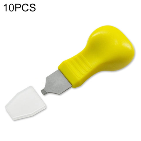 10 PCS Watch Rear Cover Tapping Knife Watch Opener, Style:, Brown Narrow Mouth, Brown Flat-blade Mouth, Yellow Narrow Mouth, Yellow Wide Mouth, Orange Flat-blade Mouth