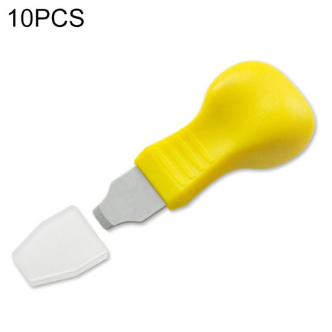 10 PCS Watch Rear Cover Tapping Knife Watch Opener, Style:, Brown Narrow Mouth, Brown Flat-blade Mouth, Yellow Narrow Mouth, Yellow Wide Mouth, Orange Flat-blade Mouth