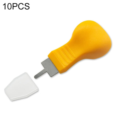 10 PCS Watch Rear Cover Tapping Knife Watch Opener, Style:, Brown Narrow Mouth, Brown Flat-blade Mouth, Yellow Narrow Mouth, Yellow Wide Mouth, Orange Flat-blade Mouth
