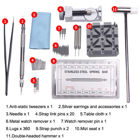 390 in 1 Metal Watch Chain Remover Set, 390 in 1