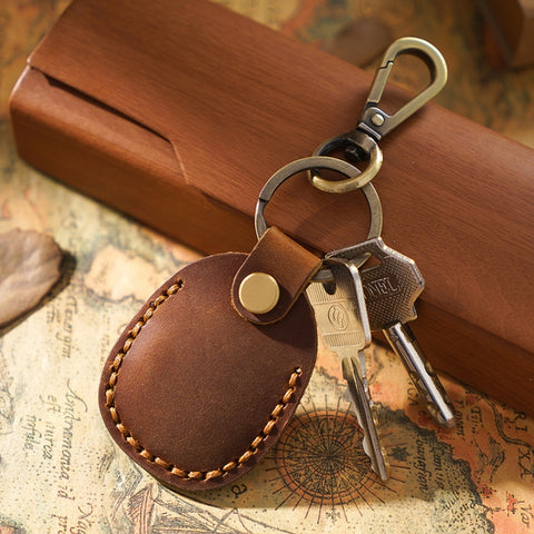 18Y-011 Vintage Leather Access Control Proximity Card Holder, Black, Brown, Coffe, Red, Green, Blue