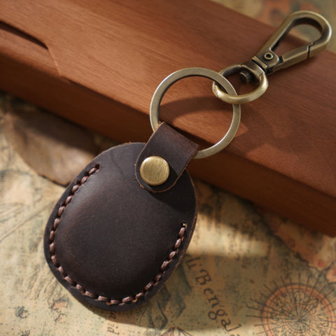 18Y-011 Vintage Leather Access Control Proximity Card Holder, Black, Brown, Coffe, Red, Green, Blue