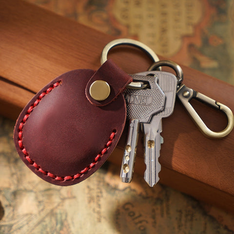 18Y-011 Vintage Leather Access Control Proximity Card Holder, Black, Brown, Coffe, Red, Green, Blue