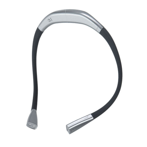 LED Hanging Neck Light Universal Hose Eye Protection Reading Light, Space Silver, Elegant Black