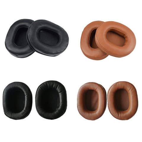 2pcs Sponge Earmuff For Audio-Technica ATH-M50 / M40 / M50X / MSR7, Sheepskin-Black, Goatskin-Brown, Sheepskin-Khaki, Goatskin-Black