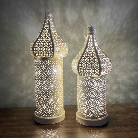 Moroccan Hollow LED Wrought Iron Decorative Lamp, Spec:, Small, Medium, Large