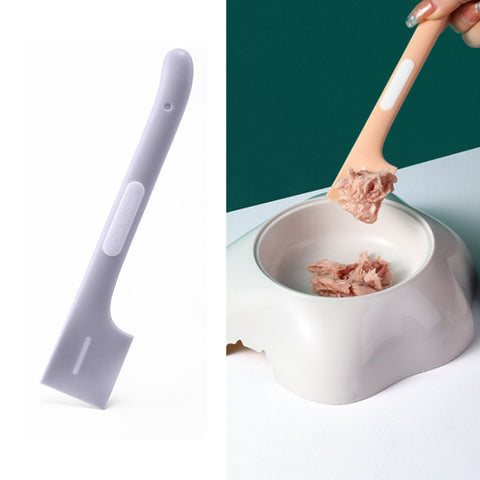 Cat & Dog Wet Food Mixing Canned Long Handle Spoon, Pink, Grey, Fruit Green