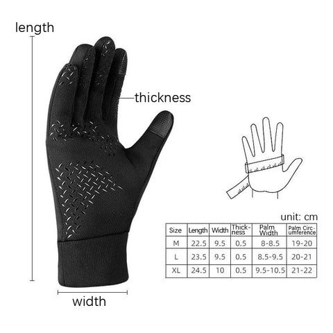 Outdoor Sports Velvet Anti-Slip Glove, M, L, XL