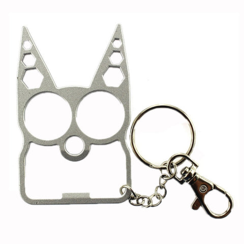 2 PCS 6 In 1 Multifunctional Keychain Zinc Alloy Bottle Opener, Black, Silver, Gold, Bright Green, Grass Green, Pink