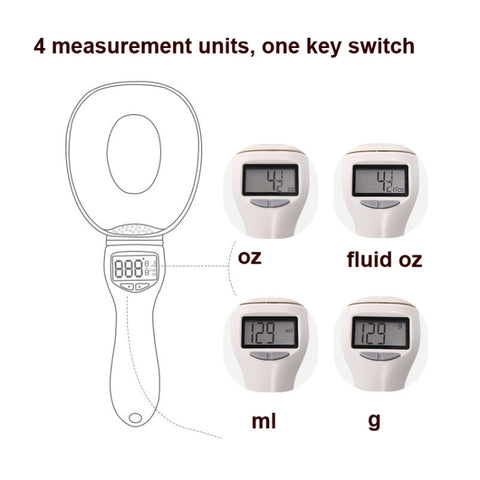 800g/1g Large Spoon Scale Electronic Weighing Spoon Scale Baking Kitchen Weighing Spoon, 800g / 1g