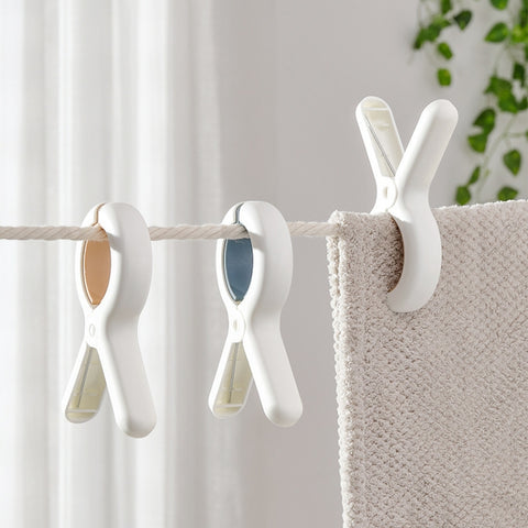 Household Plastic Windproof Sheet Fixed Clothespin Hanger Clip, 3 PCS Yellow, 3 PCS Blue, 2 PCS Large Yellow, 2 PCS Large Blue