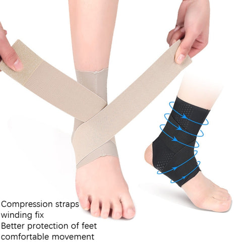 Thin Anti-Slip Dispensing Sports Compression Bandage Ankle Brace, M, L, XL