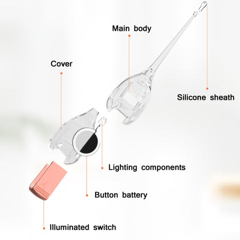 Visual Luminous Ear Scoop For Children, Blue, Pink