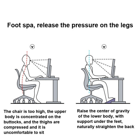 Office Computer Set Up Foot Stool Foot Massage Pedal, Black, White, Bean Color, Pink