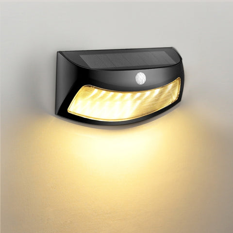 8 LEDs Infrared Induction Solar Garden Wall Light, White Light, Warm Light