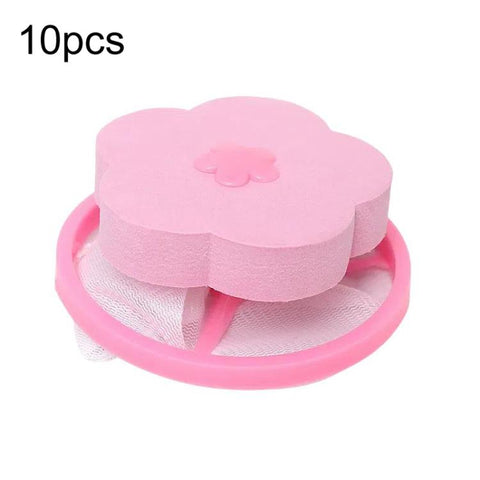 10 PCS C2096 Washing Machine Floating Material Filter Bag, Blue, Pink
