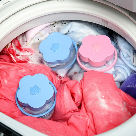 10 PCS C2096 Washing Machine Floating Material Filter Bag, Blue, Pink