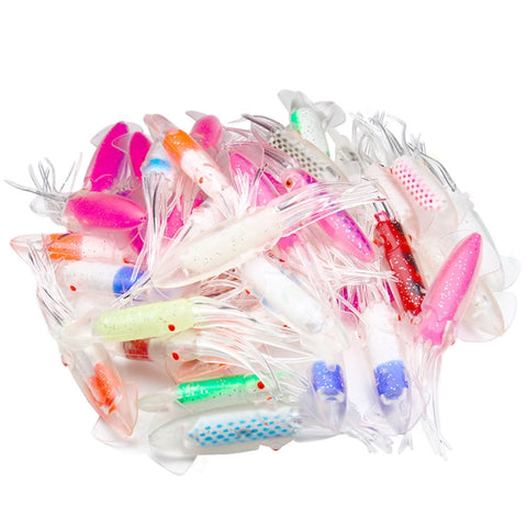 6 PCS / Bag HENGJIA SO1516 12cm / 15cm Colorful Octopus Fake Bait, SO1516