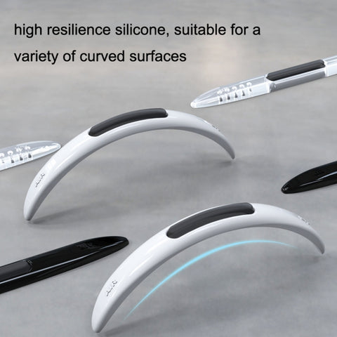 4 PCS Car Door Anti-Static Silicone Airbag Anti-Collision Strip, Black, White, Transparent