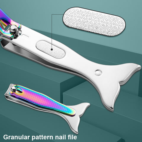Small Color Titanium Nail Clipper Gradient Mermaid Handle Nail Clipper Nail Art Tool, 3 PCS Small, 3 PCS Large, 3 In 1