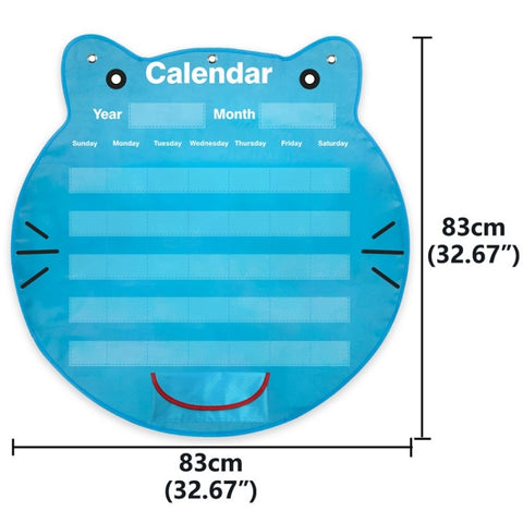 Classroom Decoration Cat Head Calendar Hanging Bag, Cat Head Calendar