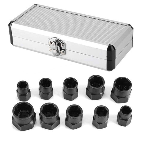 10 PCS / Set Nut Extractor Screw Removal Tool Break Wire Bolt Extractor, High, Short