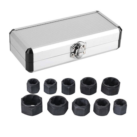 10 PCS / Set Nut Extractor Screw Removal Tool Break Wire Bolt Extractor, High, Short