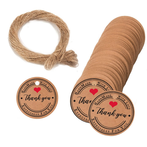 5 Bags 100PCS/Bag Kraft Paper Gift Tags Hang Tags