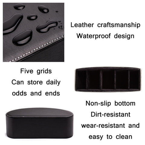 Home Leather Cosmetics Remote Control Storage Box, Red, Black, Beige, Brown, Dark Brown, Grey
