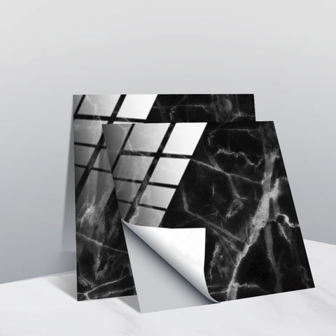 PVC Crystal Covered Film Geometric Pattern Tile Wall Sticker, 20 PCS 15cm