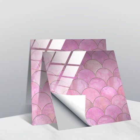 PVC Crystal Covered Film Geometric Pattern Tile Wall Sticker, 20 PCS 15cm