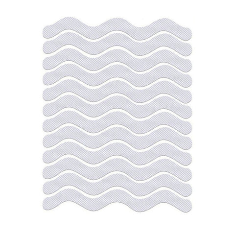 24pcs /Bag Wavy Shaped Safety Bathtub Non-Slip Sticker, 1.3 x 18cm