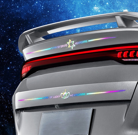 2pcs 60cm Colorful Laser Car Stickers Body Scratches Cover Car Stickers