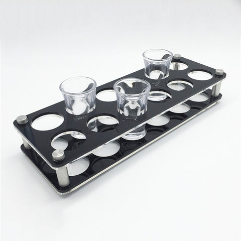 Acrylic Round Hole Wine Glass Holder, 6 Grids, 12 Grids