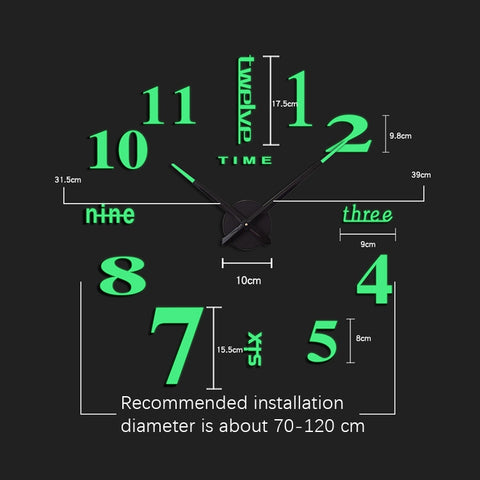 M002 Night Light DIY Digital Wall Clock Living Room Decoration Silent Clock, DIY Digital Wall Clock