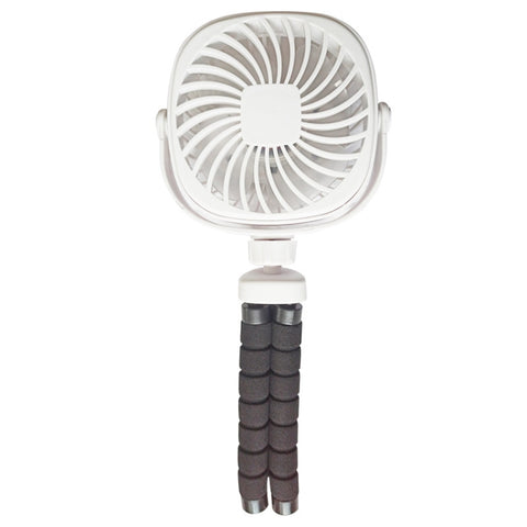 Octopus Stroller Deformation Fan Desktop Portable Handheld USB Small Fan, 1200mAh White, 1200mAh Pink, 1200mAh Black, 2200mAh White, 2200mAh Pink, 2200mAh Black
