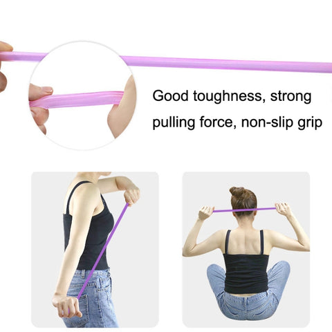 Yoga Body Sculpting Stretch Rope Multi-purpose Sports Puller, Blue, Purple
