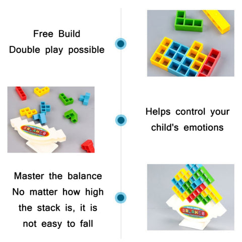 Balance Swing Stack High Building Blocks Parent-Child Board Game, 16 PCS, 32 PCS, 48 PCS
