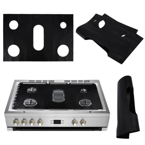 Gas Stove 5-hole Oil-proof Pad Teflon Protective Cover Anti-dirty Pad, 0.2mm, 0.3mm, 0.4mm