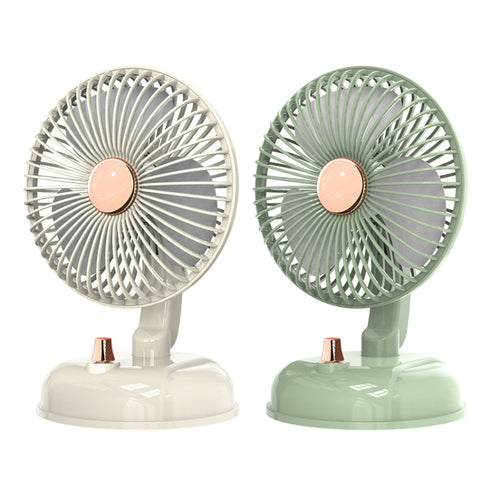 F10 Portable Quiet Desktop Retro Moving Head USB Fan, F10 Milk White, F10 Bean Green
