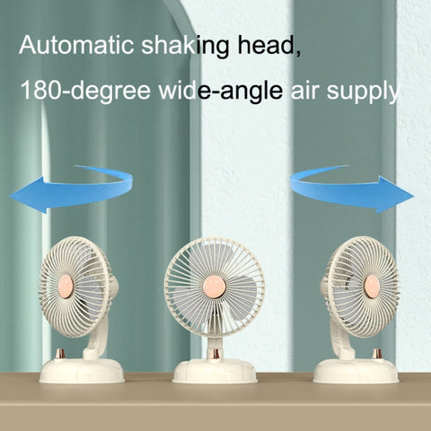 F10 Portable Quiet Desktop Retro Moving Head USB Fan, F10 Milk White, F10 Bean Green