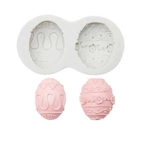 2 PCS Chocolate Baking Clay Silicone Mold, Specification: Three Rabbits, Three Rabbits, Double Egg, Carrot Rabbit, Bouquet Bunny