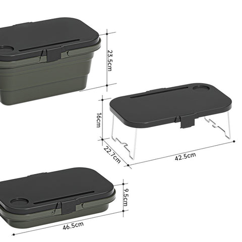 Camping Water Carry Basket Picnic Basket Outdoor Folding Box Can Be Used As Table