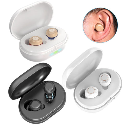 Older Young Sound Amplifier Sound Collector Hearing Aid, (Red Blue), (Black), (White)