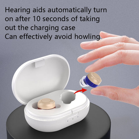 Older Young Sound Amplifier Sound Collector Hearing Aid, (Red Blue), (Black), (White)