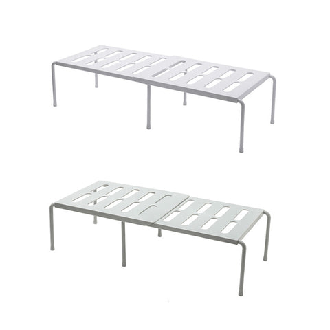 2460 Retractable Multifunctional Kitchen Shelf, White, Grey