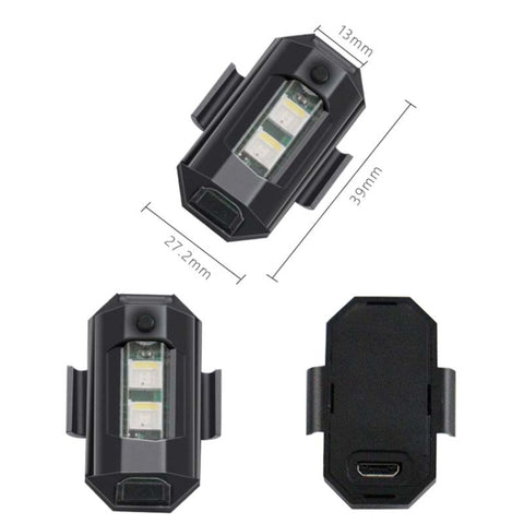 Bicycle Night Ride Warning Light Motorcycle Airplane Light UAV USB Charging Night Light, 3 Colors