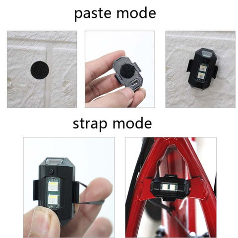 Bicycle Night Ride Warning Light Motorcycle Airplane Light UAV USB Charging Night Light, 3 Colors