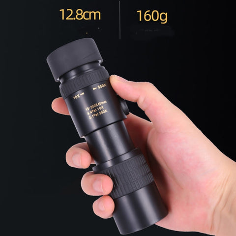 10-300x40 Monocular HD Telescope BAK4 Prism Telescope,Style:, Standard, With Photo Holder+Tripod